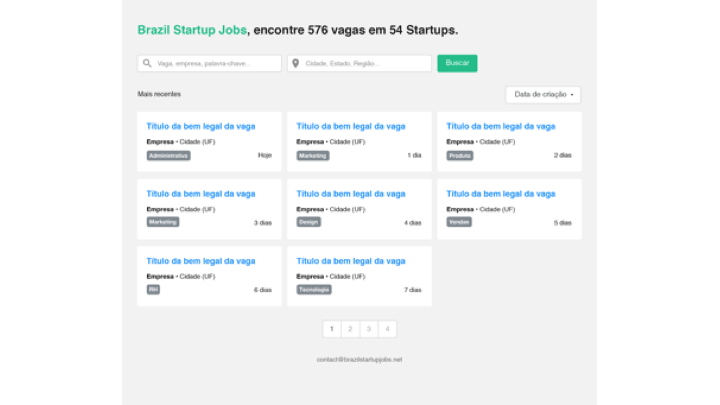 Segunda versão do Brazil Startup Jobs